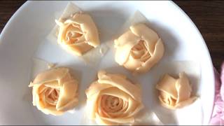 КАК СДЕЛАТЬ РОЗУ ИЗ КРЕМА. Насадка для розы | Сream rose