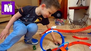 ХотВилс соединяем 2 новых трека в 9 метров дорог Hot Wheels мертвая петля и много машинок Хот Вилс