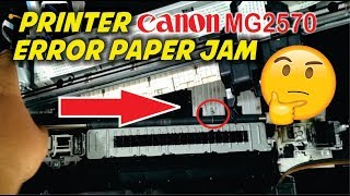 cara bongkar printer canon mg2570s  mg2570 paper jam