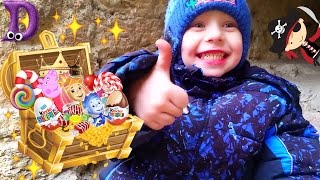Давид и Карта Пиратов! Где же Клад? Как найти Сокровища? Веселая игра в кладоискателей