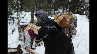 Отшельница Агафья в родной тайге