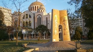 Греция  Салоники. Храм Св.Кирила и Мефодия Католический храм Святой Екатерины и набережная города ᴴᴰ
