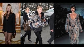 Kate Moss Shows Off Her Supermodel Style at Paris Fashion Week | Fashion Flash