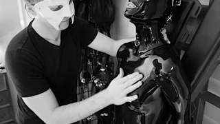 Man’s hands on female in black latex (Reflective Desire video stills)