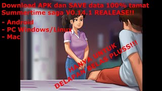 cara instal dan download save Summertime Saga V0.14.1 di android dan PC