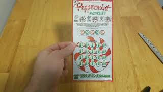 Hoosier Lottery Peppermint Payout scratch off ticket