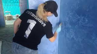 Декоративная краска в очень насыщенном цвете! Смотреть всем!