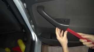 Golf 5 разборка задней двери.(Remove wv golf 5 door panel)