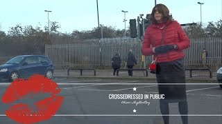 Caught crossdressed in Public - Leather Skirt and Thigh High Boots - Crossdresser