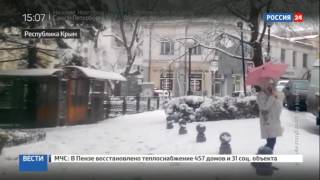 Крым в снегу !!! Крым накрыли сильнейшие снегопады — впервые за последние пять лет.