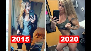 Chelsey Worster transformation - then and now. Beautiful muscle girl transformation from 2015-2020