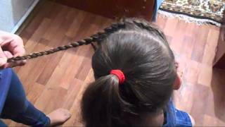 Простая и оригинальная прическа в школу с плетением на каждый день Easy school hairstyle♥