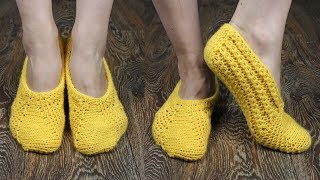 Тапочки спицами "Турецкие". ?Вязание спицами укороченными рядами?