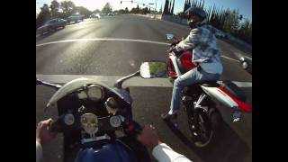 YZF R1 Found a riding buddy GSX-R 600
