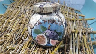 Декор банки чая чайными пакетиками!