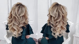Красивые прически пошагово.Свадебная прическа. Локоны косы