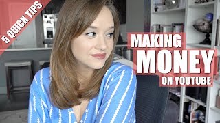 MAKING MONEY VLOGGING | 5 TIPS TO GET STARTED ON YOUTUBE