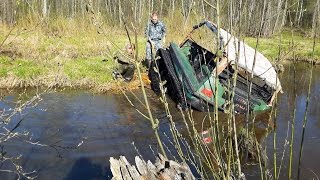 Утопили вездеход Тингер (Tinger). Часть 1: не суйся в воду не зная броду