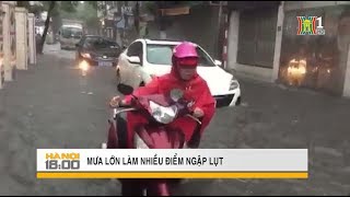 Sau cơn bão số 2 - Talas | Mưa lớn làm nhiều điểm ngập lụt ở Hà Nội | Tin tức HANOITV