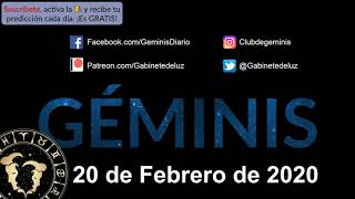 Horóscopo Diario - Géminis - 20 de Febrero de 2020