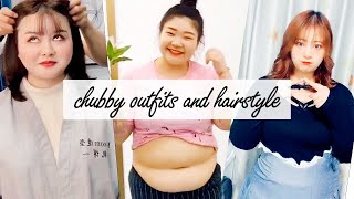 Chubby belly girls outfit ideas and best hairstyle for chubby face girl.tiktok BBW plus size fashion