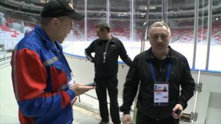 Подготовка к юниорскому чемпионату мира по хоккею (Сочи, Олимпстрой)