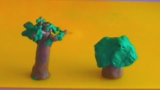 КАК СДЕЛАТЬ ДЕРЕВЬЯ ИЗ ПЛАСТИЛИНА / ЛЕПКА ИЗ ПЛАСТИЛИНА / ВИДЕО ДЛЯ ДЕТЕЙ / VIDEO FOR KIDS