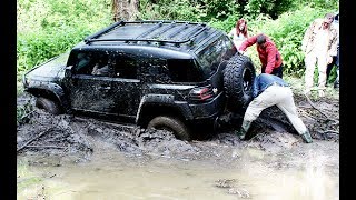 В лесу, ч. 1, Toyota FJ Cruiser, УАЗ, Nissan Pathfinder , Mitsubishi Pajero, Land Rover, Defender,
