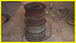 Тепло в гараже (автомобильные диски)....