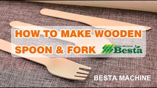 Wooden Cutlery Making Machine Video, Wooden Spoon, Fork, Knife Making Machine