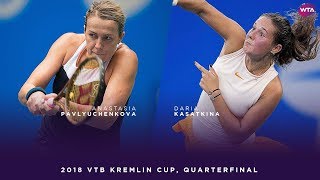 Anastasia Pavlyuchenkova vs. Daria Kasatkina | 2018 VTB Kremlin Cup Quarterfinal | WTA Highlights