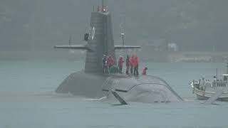 M180929  海上自衛隊潜水艦 『しょうりゅう』公試 由良港出港