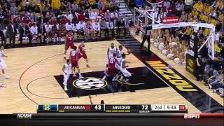 03/05/2013 Arkansas vs Missouri Men's Basketball Highlights