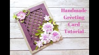 Beautiful Handmade Greeting Card for Birthday/Anniversary/Festivals - DIY Weaving Card Idea