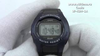Мужские японские наручные часы Casio W-43H-1A