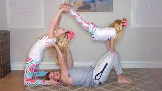 HILARIOUS FAMILY YOGA CHALLENGE!!! (Trying impossible poses)