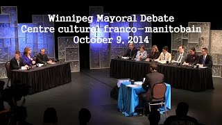 Winnipeg Mayoral Debate Oct. 9, 2014