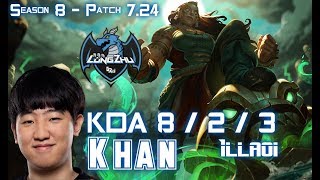 LZ Khan ILLAOI vs ORNN Top - Patch 7.24 KR Ranked