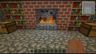 Секретный проход в камине (механизмы в minecraft)