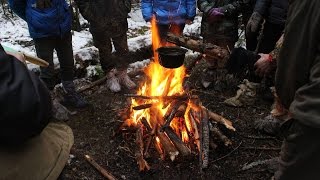 Осеннее выживание от Чеурина Г.С. Разведение костра сырыми спичками в октябре. Идеология славян