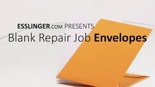 Blank Watch and Jewelry Repair Job Envelopes