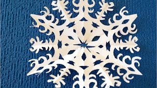 DIY. Новогодняя Ажурная Снежинка. ✽ Как пошагово Вырезать Снежинку из бумаги.✽