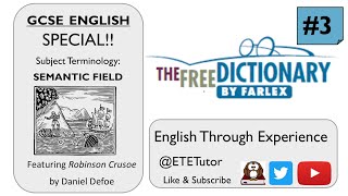 GCSE English Lang/Lit - Revise 'Subject Terminology' with Free Dictionary Friday & Robinson Crusoe