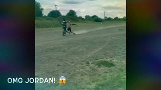 Jordan 'topless'  Topliss flipping the bike - crazy wheelie, ?????