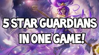 5 STAR GUARDIAN SKINS IN ONE GAME! League of Legends ft. Alymew & Airtom
