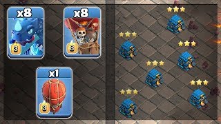 Easy Electro Dragon Strategy 2019! Max 8 Electro Dragon 8 Balloon Destroy 3Star Any TH12 War Base