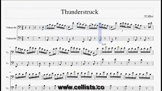 2CELLOS - Thunderstruck ( Cello Sheet Music )