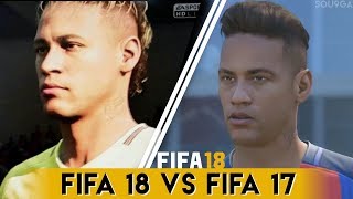 FIFA 18 vs FIFA 17 Players Faces Comparison | Neymar , Nainggolan & MORE