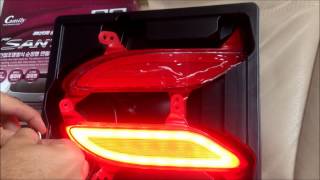 Люминесцентный рефлектор катафоты в задний бампер Hyundai Santafe DM LED