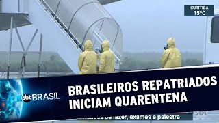 Brasileiros trazidos da China iniciam rotina de quarentena | SBT Brasil (10/02/20)